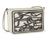 Karl Lagerfeld Paris Ribbon Print Shoulder Bag - Cream/Black