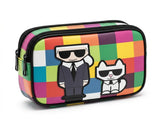 Karl Lagerfeld & Choupette Checkerboard Pouch - Multicolor