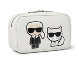 KARL LAGERFELD K/Ikonik Karl & Choupette Cosmetic Pouch - White