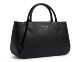 GUESS Women's Textured Logo Top Handle Bag - Black