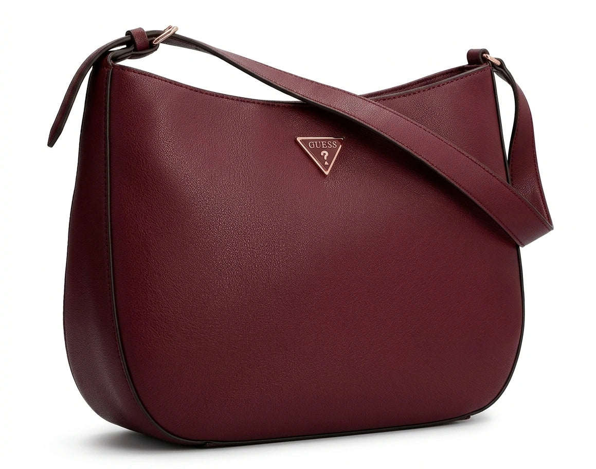 GUESS Women's Hobo Shoulder Bag - Burgundy