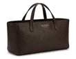 GUESS The Angeles Monogram Embossed Tote Bag - Dark Brown