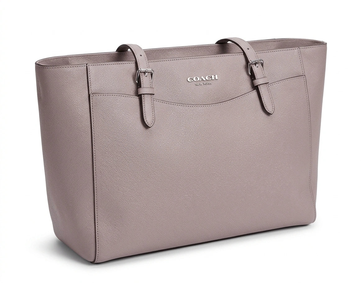 Coach Cary Leather Tote Bag - Dusty Lilac