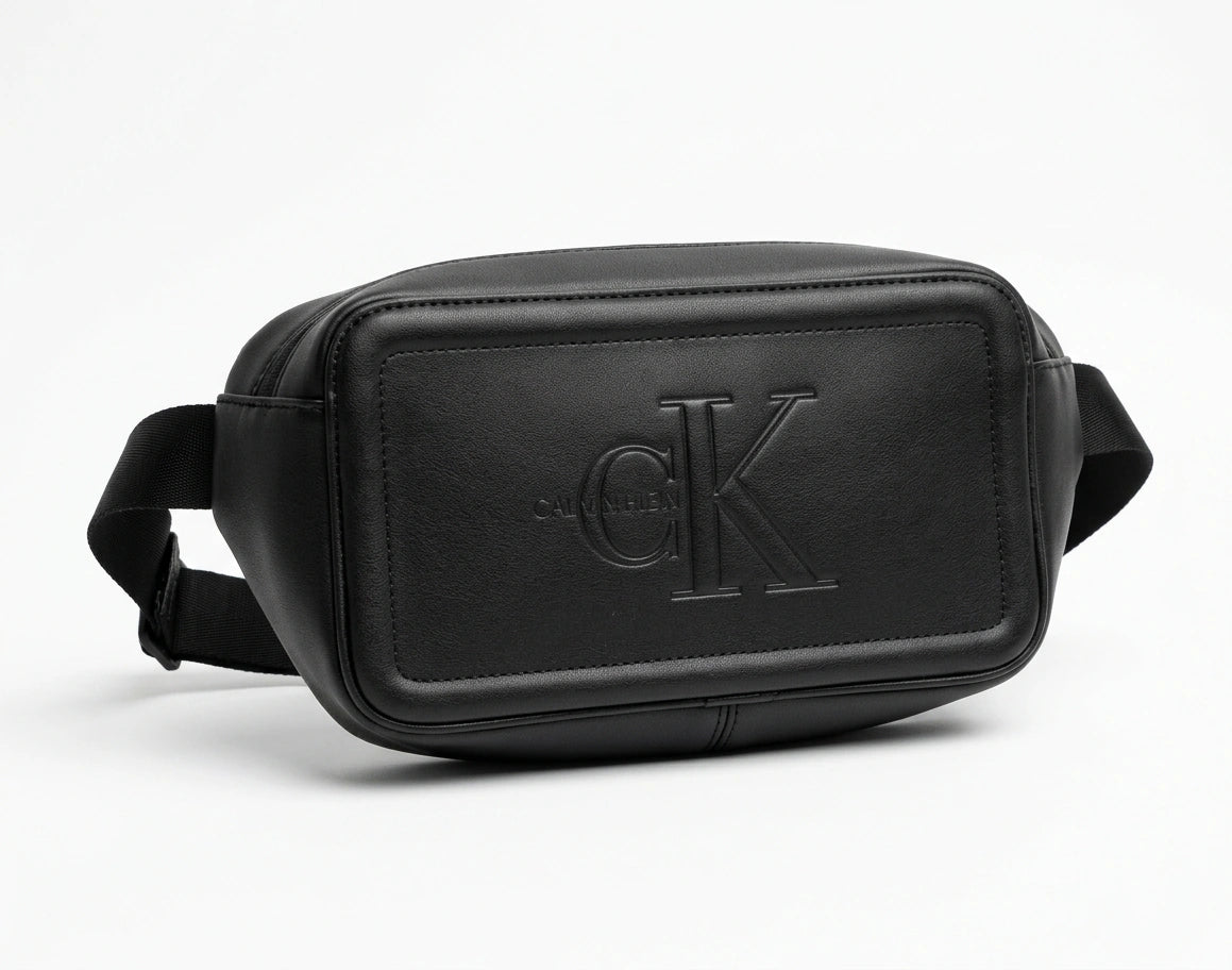 Calvin Klein Men's Embossed CK Logo Belt Bag - Black