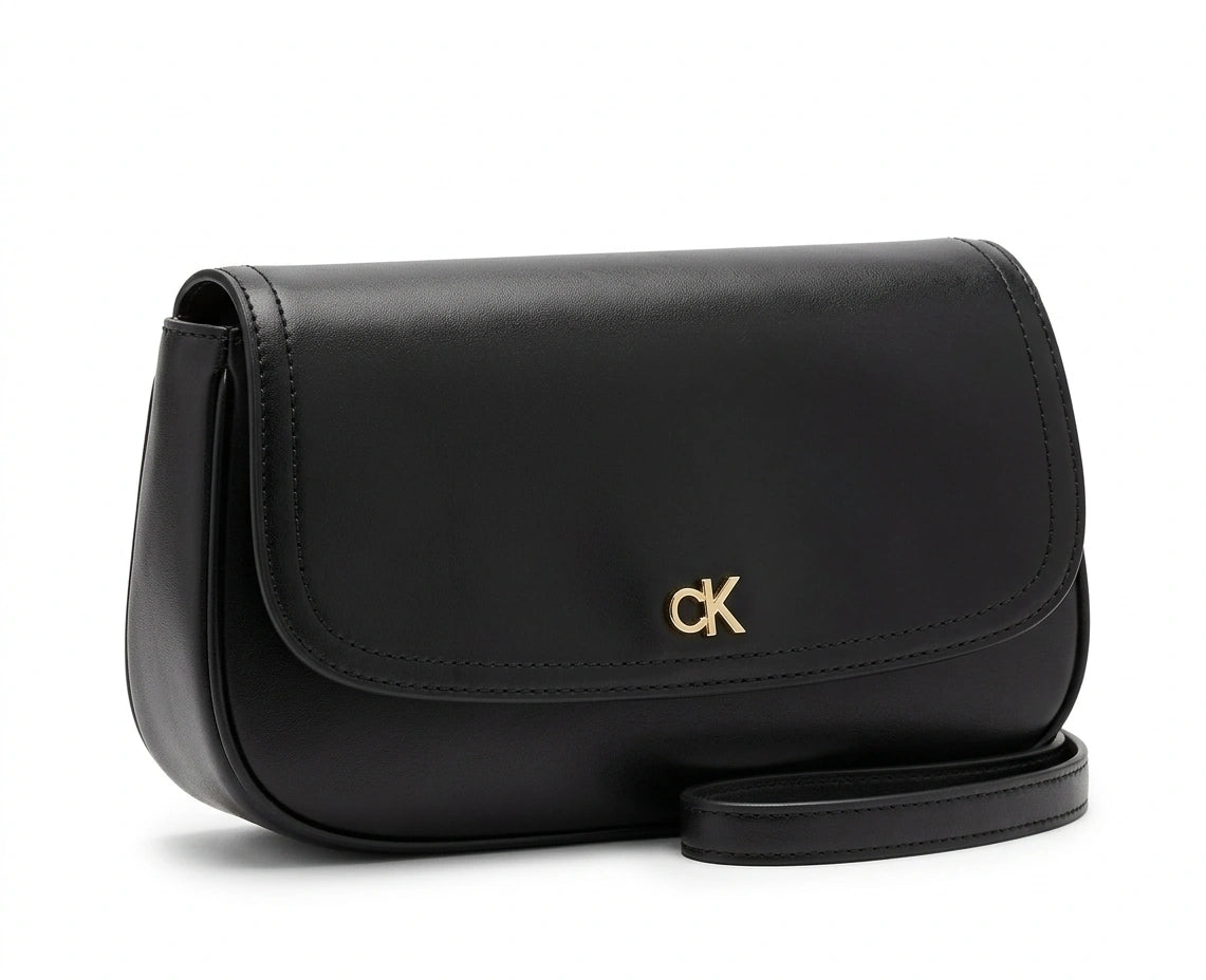 Calvin Klein Women Minimal Flap Crossbody Bag - Black
