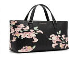 Calvin Klein Women Monogram Floral Print Tote Bag - Black