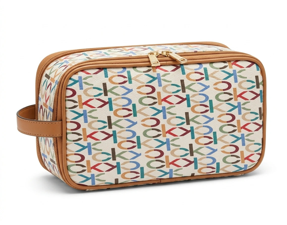 Calvin Klein CK Monogram Travel Toiletry Bag - Multi