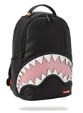 Sprayground Black Pink Sharkmouth DLX Backpack - Black with Pink