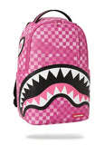 Sprayground Shark Checkered Backpack - Pink