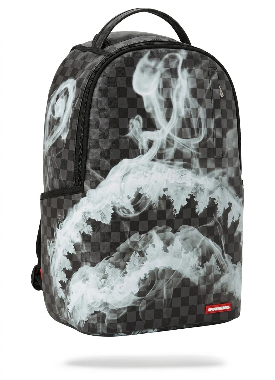 SPRAYGROUND Smoke Checkered Backpack - Black Grey White