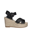 BOSS cross-strap wedge espadrilles