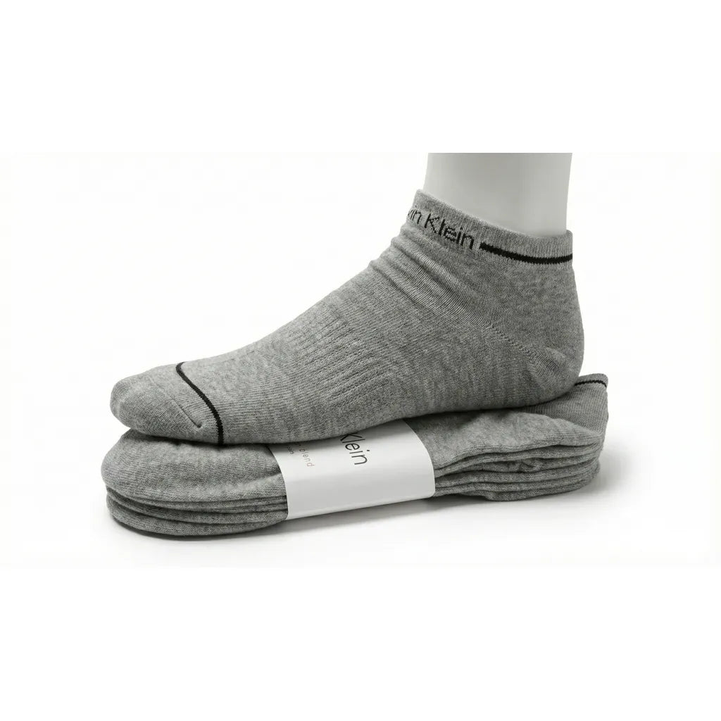 Calvin Klein Premium Everyday Low-Cut Cotton Blend Socks – Grey - Pack of 3