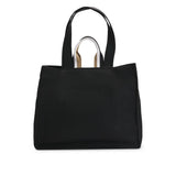 Boss Tote Bag with Oversize Embroidered Logo - Black
