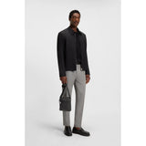 Boss Messenger Bag with Leather Trims - Dark Grey