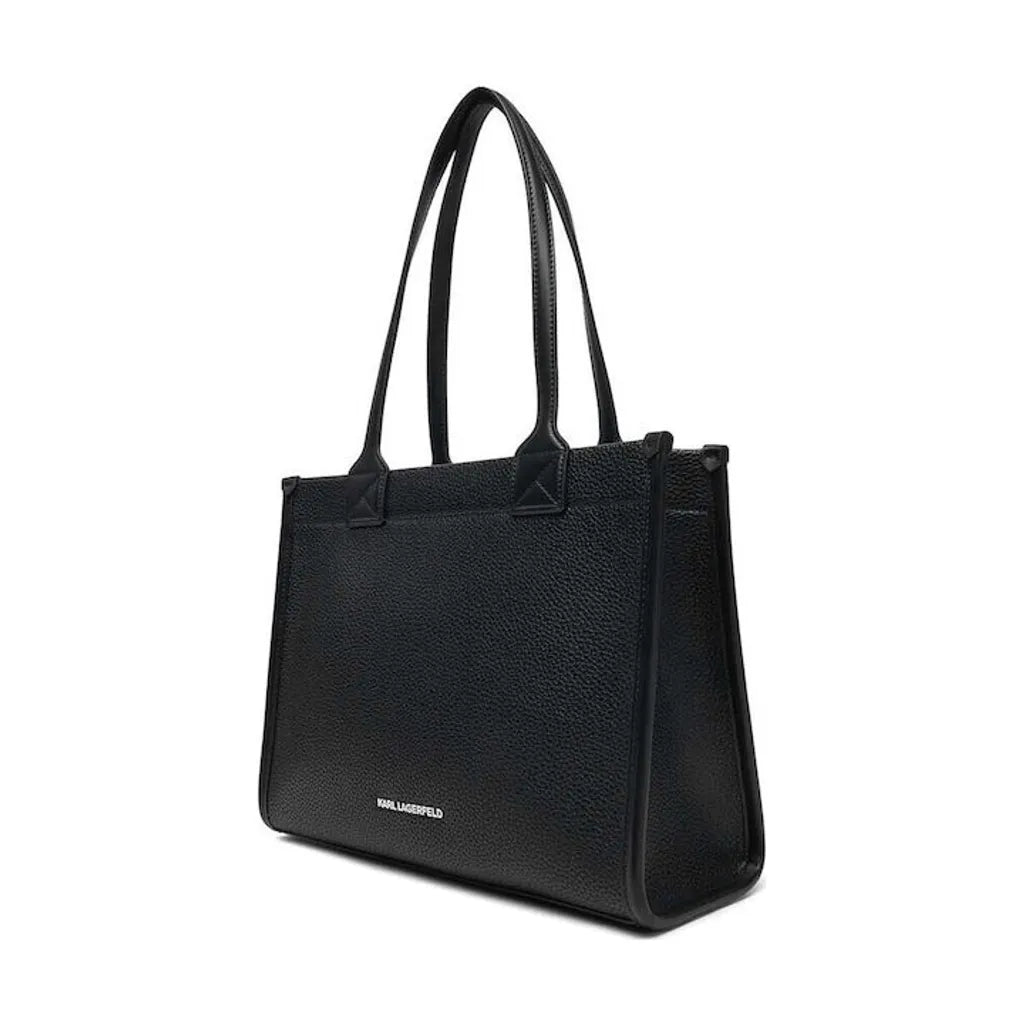 K/Skuare Tote Bag in Grained Faux Leather - Black