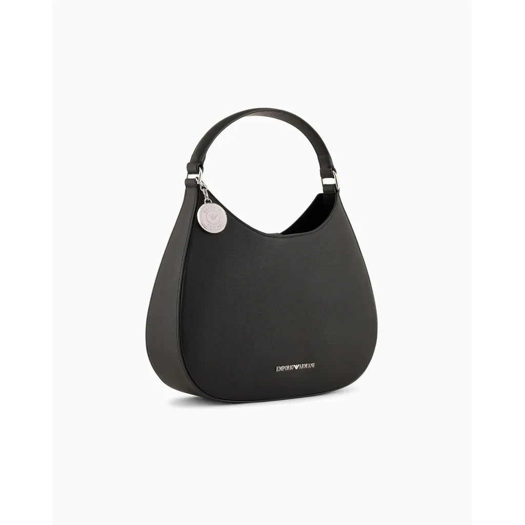 Asv Micro-Grain Recycled Leather Hobo Bag - Black