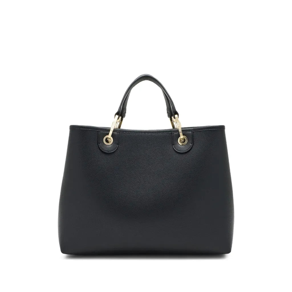Medium Grainy Leather Handbag - Black
