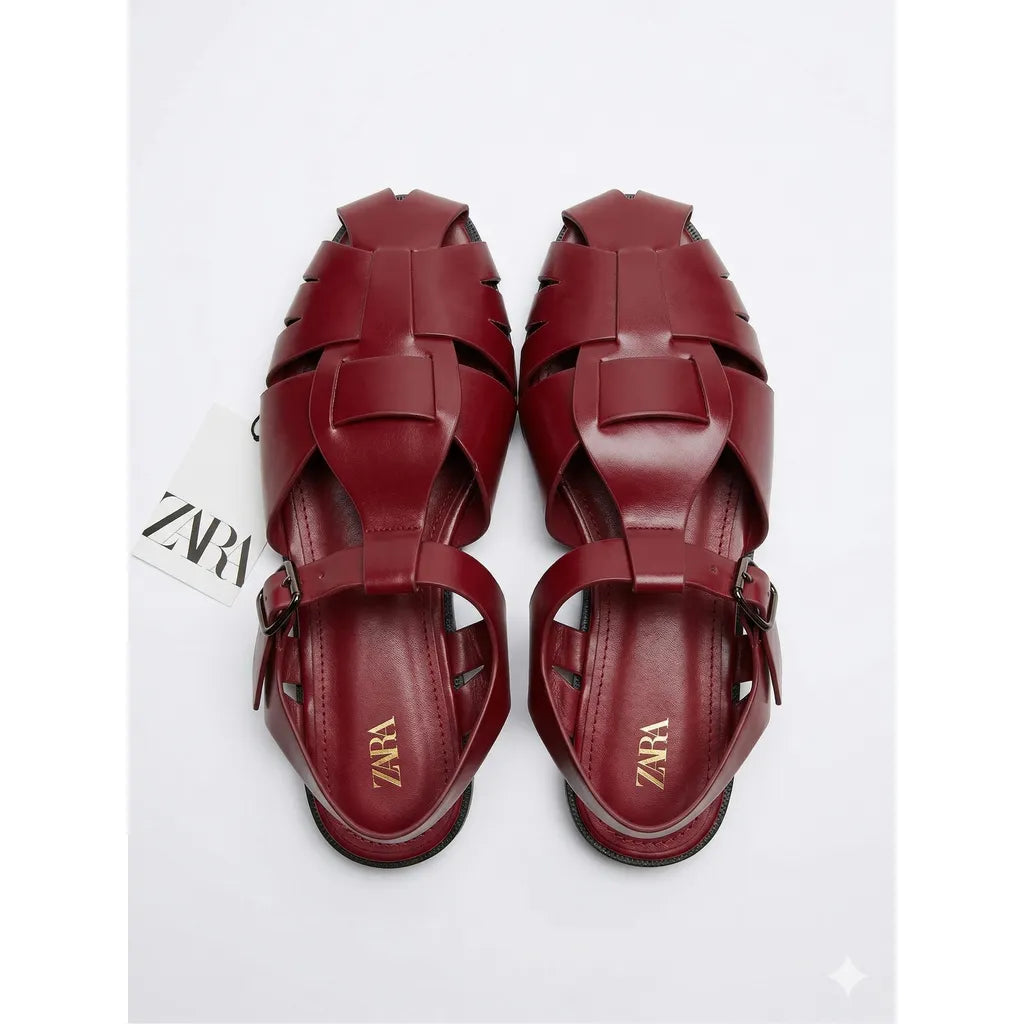 Burgundy Heritage Sandals