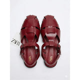 Burgundy Heritage Sandals