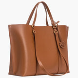 Pinko Women's Carrie Shopper Big Bottled Leather Bag, 37 - Brown