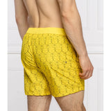 Karl Lagerfeld Ikonik All-Over-Print Board Shorts - Yellow