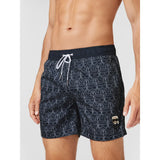 Karl Lagerfeld Ikonik All-Over-Print Board Shorts - Navy