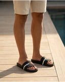 Tommy Hilfiger Men Essential Flag Logo Pool Slides - Black