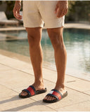 Tommy Hilfiger Men's Flag Logo Pool Slides - Black