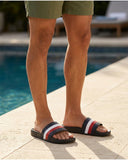Tommy Hilfiger Signature Stripe Pool Slides - Black