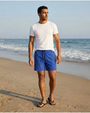 KARL LAGERFELD Men's Logo Tape Swim Shorts - Blue