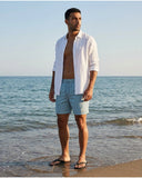 ALLSAINTS Men's Print Swim Shorts - Sky Blue