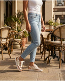 Michael Kors Women's Metallic Snake-Embossed Sneakers - Off-White / Rose Gold