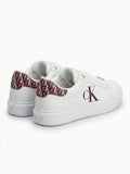 Calvin Klein Women's Low Top Platform Sneakers - White/Burgundy
