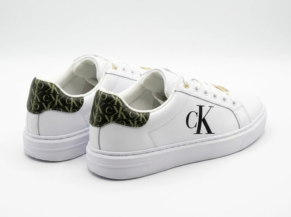 Calvin Klein Jeans Women's CK Logo Low-Top Sneakers - White