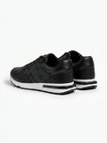 Guess Monogram Low-Top Sneakers - Black