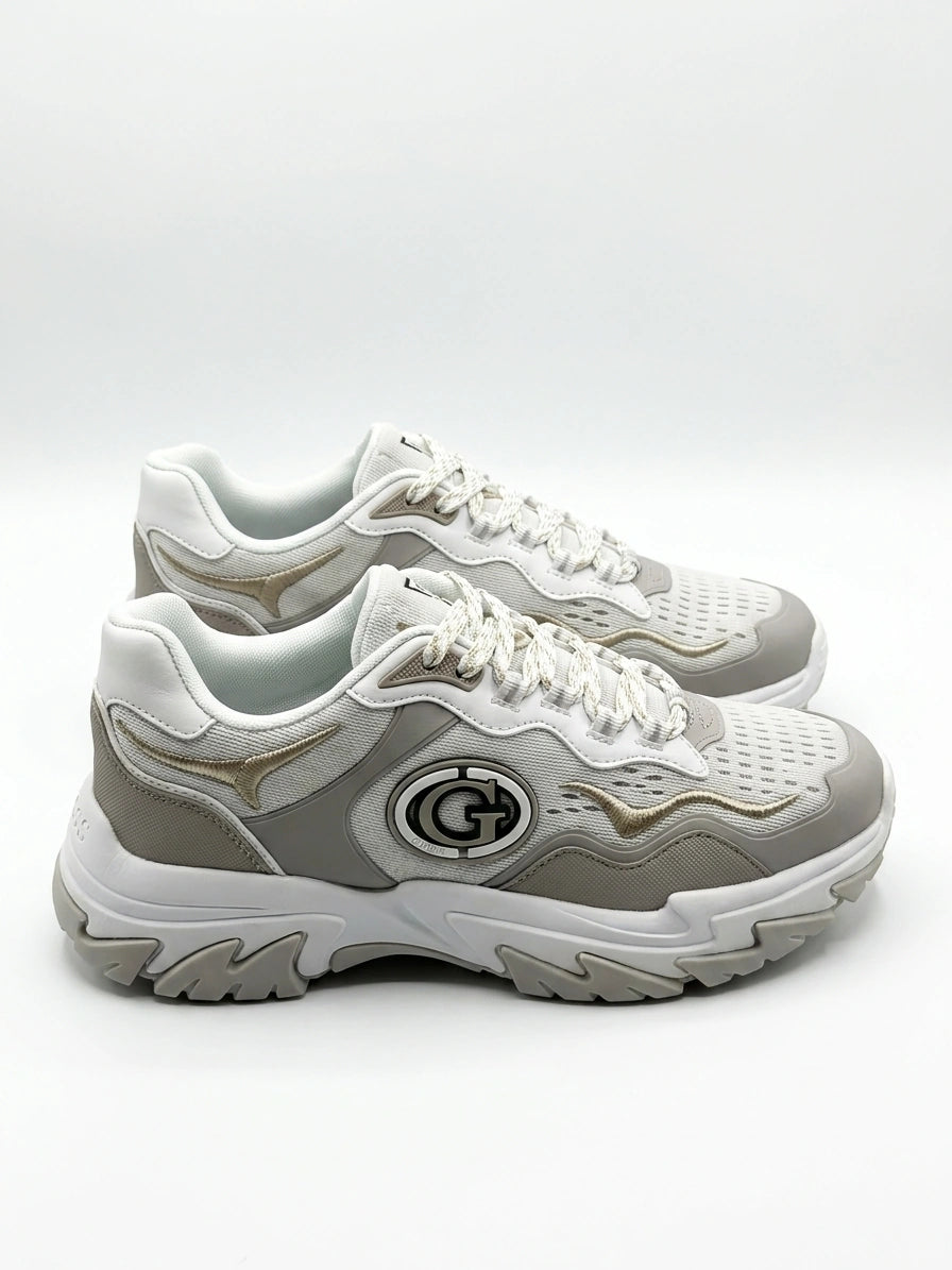 GANT Women's Chunky Runner Sneakers - White Beige Gold