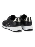 Michael Kors Women's Kameron Leopard Print Wedge Trainer Sneakers - Black/Silver