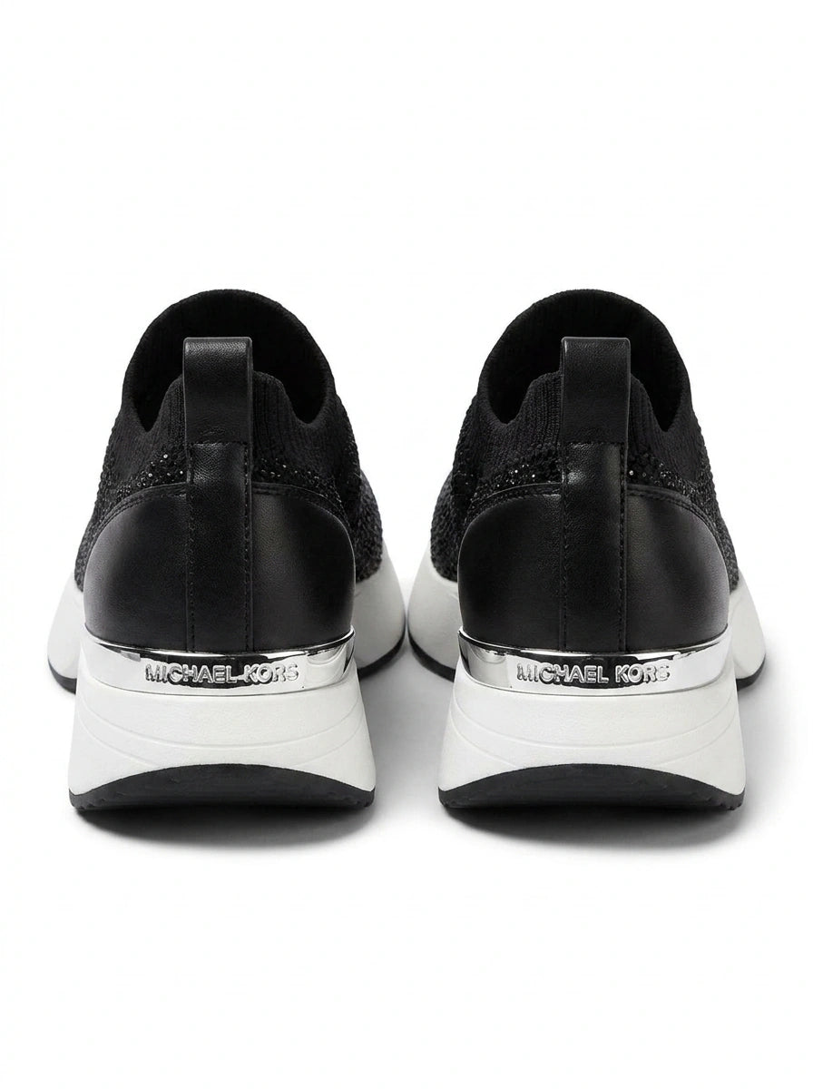 Michael Kors Women's Studded Knit Slip-On Sneakers - Black