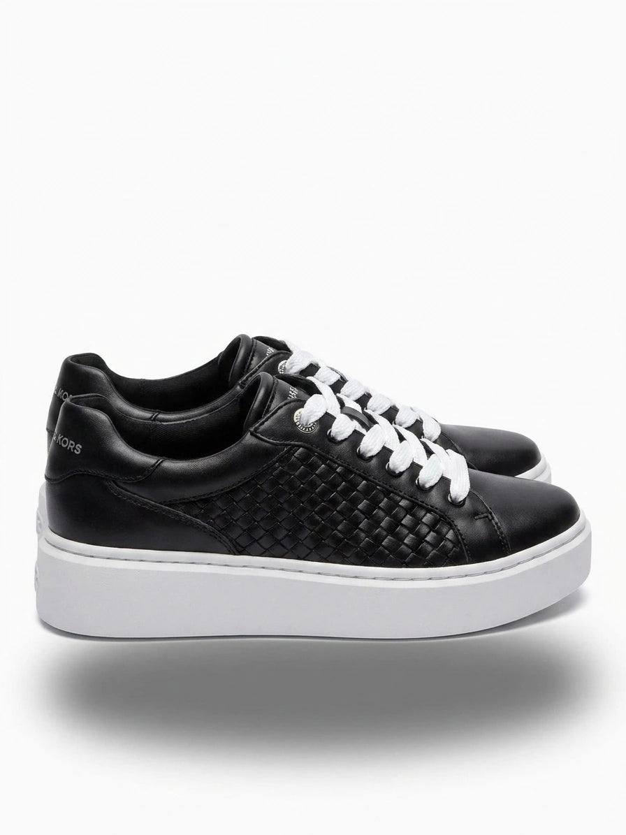 Michael Kors Women's Woven Platform Sneakers - Black/White