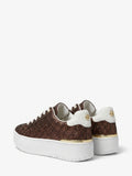 Michael Kors Women's Glitter Platform Lace-Up Sneakers - Bronze