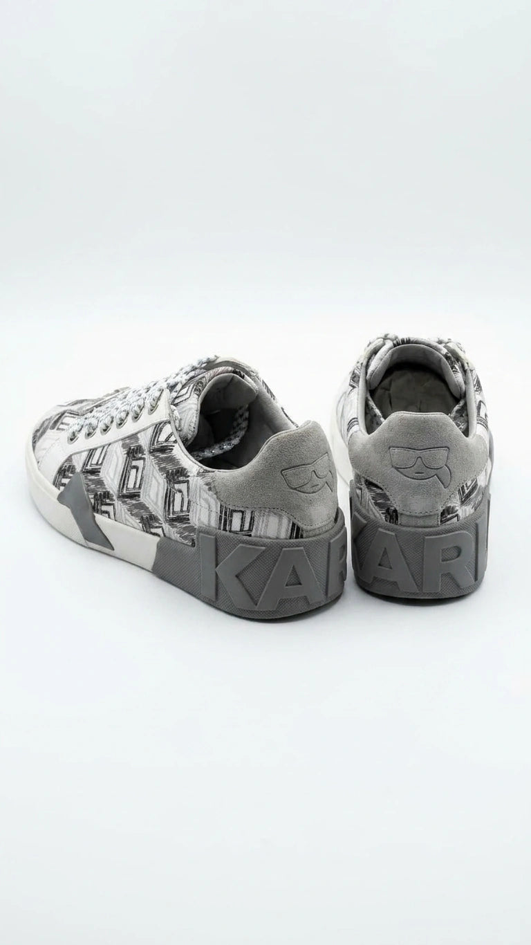 Karl Lagerfeld Women's Paris Low-Top Sneakers - White/Grey/Black