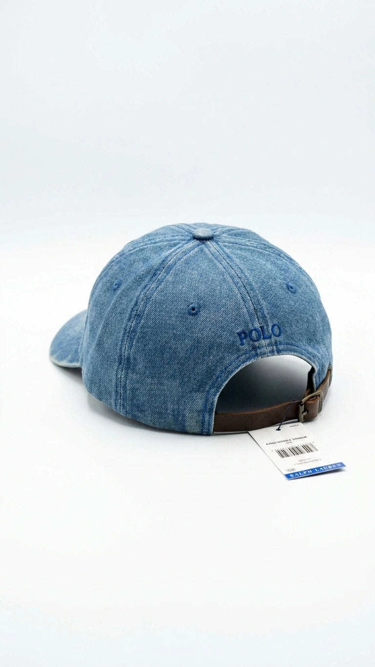 Polo Ralph Lauren Polo Bear Denim Baseball Cap - Medium Wash
