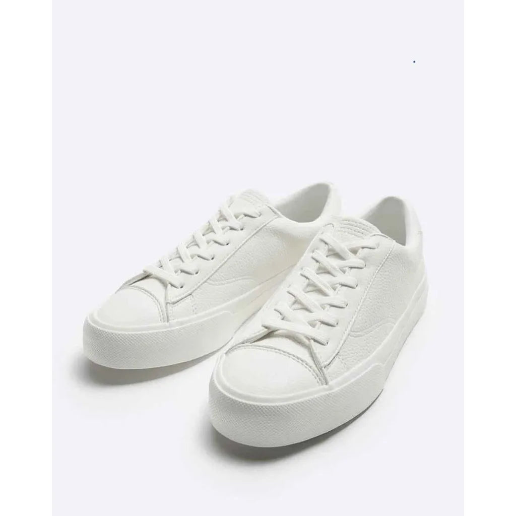 Zara Canvas Monochrome Trainers