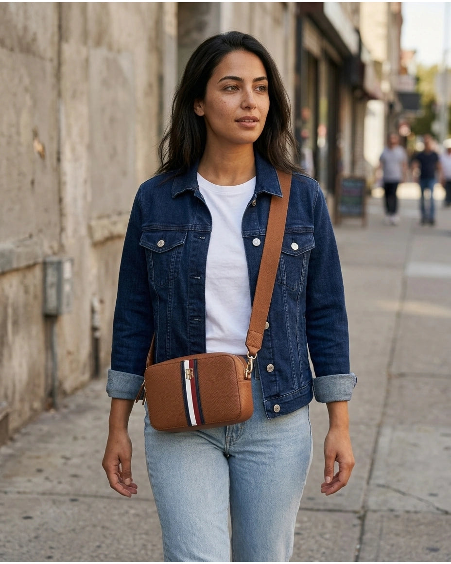 Tommy Hilfiger Essential Camera Crossbody Bag - Cognac