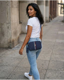 Tommy Hilfiger Monogram Stripe Crossbody Bag - Navy