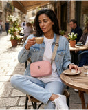 U.S. Polo Assn. Embroidered Logo Crossbody Bag - Pink