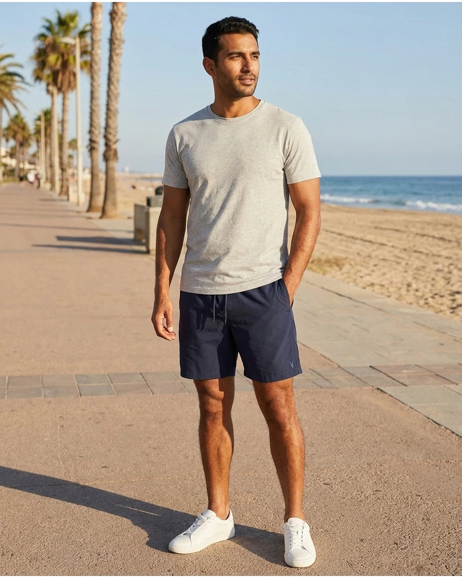ALLSAINTS Men Solid Swim Shorts - Navy