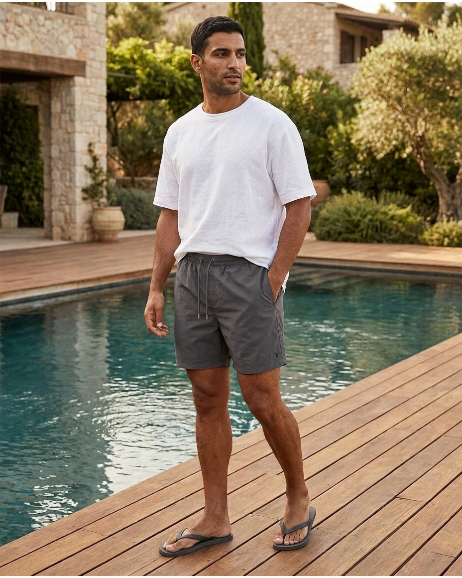ALLSAINTS & Basics Men's Drawstring Shorts - Dark Grey