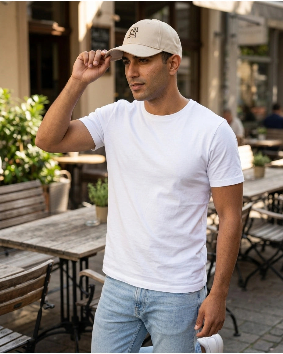 Tommy Hilfiger Men's Embroidered Monogram Baseball Cap - Stone