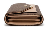 Guess Women's Monogram Flap Wallet - Brown/Beige